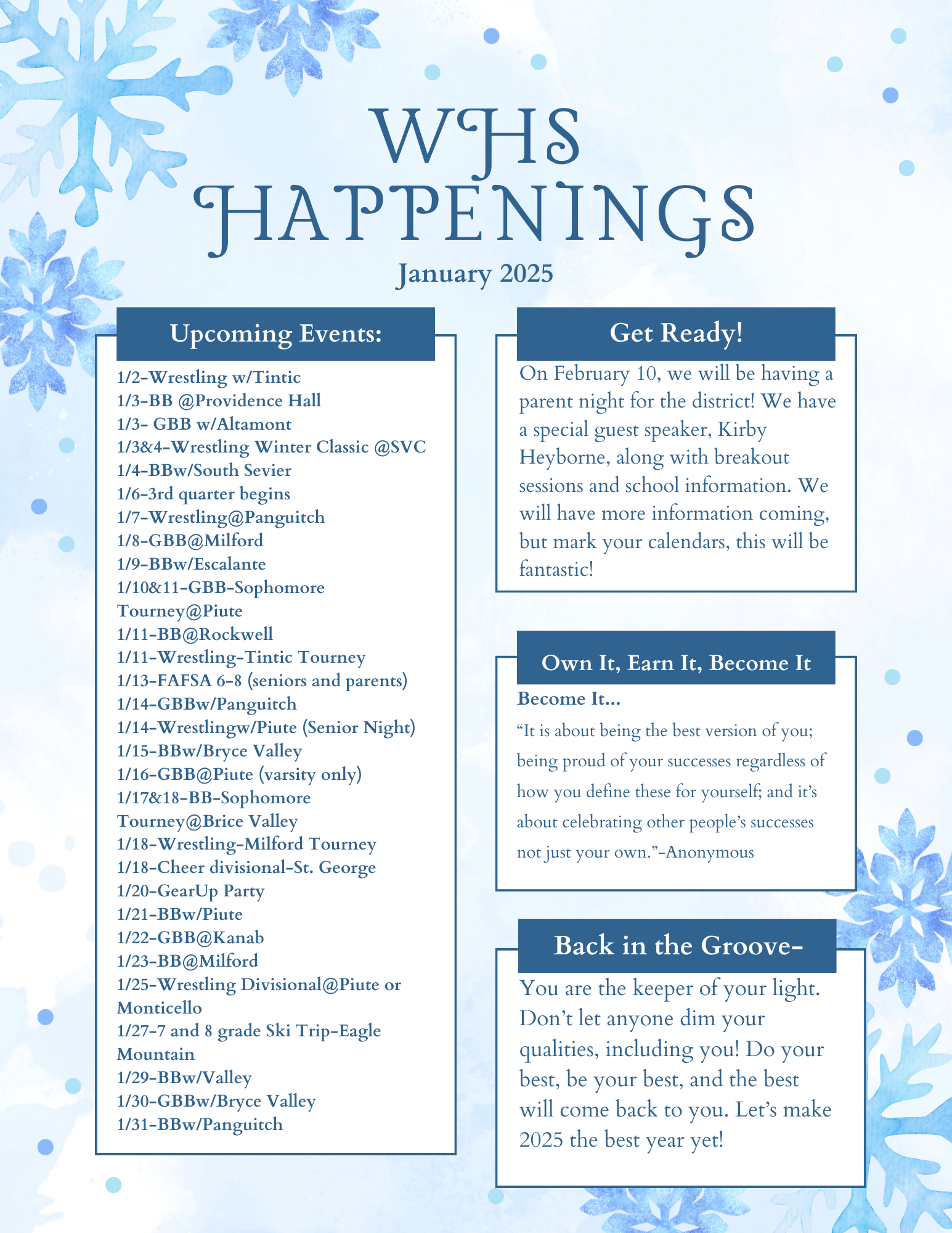 WHS Happenings 1